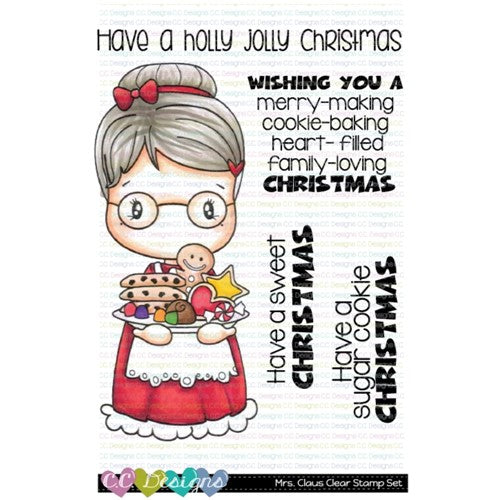 Simon Says Stamp! C.C. Designs MRS. CLAUS SWISSIE Clear Stamp Set ccd0226