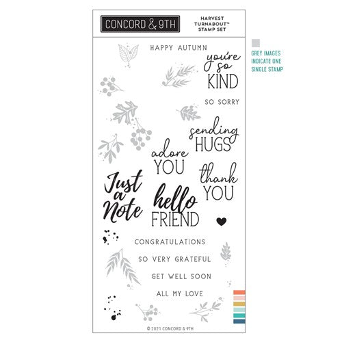 Simon Says Stamp! Concord & 9th HARVEST WREATH TURNABOUT Clear Stamps 11168