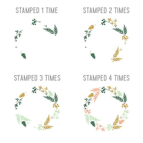 Simon Says Stamp! Concord & 9th HARVEST WREATH TURNABOUT Clear Stamps 11168