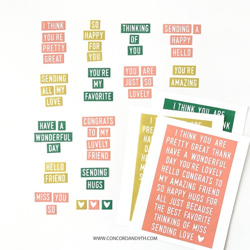 Simon Says Stamp! Concord & 9th MIX AND MATCH EVERYDAY SENTIMENTS Clear Stamps 11174