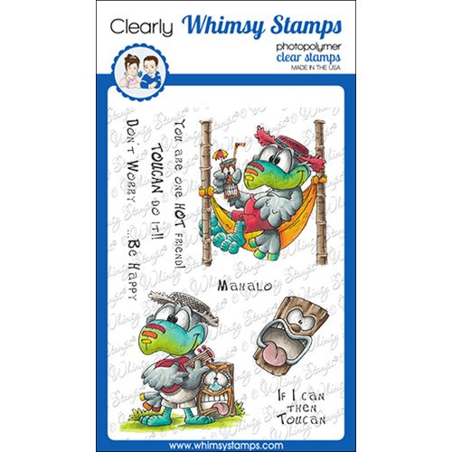 Simon Says Stamp! Whimsy Stamps TROPICAL TOUCAN Clear Stamps DP1074*