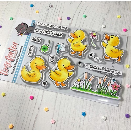 Simon Says Stamp! Time For Tea Designs LUCKY DUCKS Clear Stamps