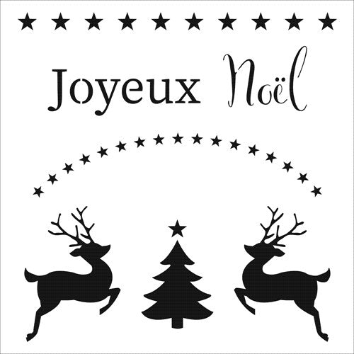 Simon Says Stamp! The Crafter's Workshop JOYEUX NOEL 12x12 Stencil tcw950*