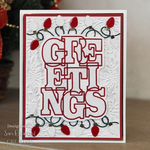 Simon Says Stamp! Creative Expressions POINSETTIA FRAME 3D Embossing Folder Sue Wilson ef3d053