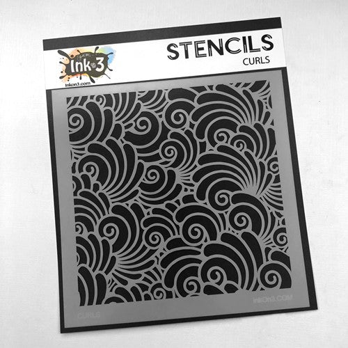 Simon Says Stamp! Inkon3 CURLS 6x6 Stencil 04105
