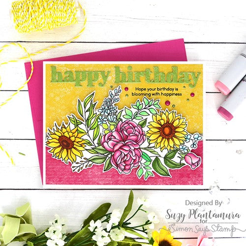 Simon Says Stamp! Simon Says Clear Stamps SUNSHINE FLOWERS sss202384c * | color-code:ALT4