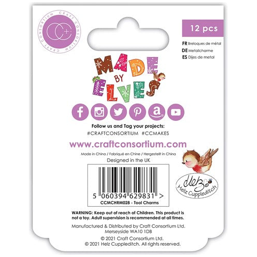 Simon Says Stamp! Craft Consortium MADE BY ELVES Metal Charms TOOLS CCMCHRM028