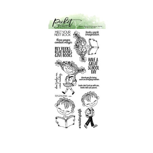 Simon Says Stamp! Picket Fence Studios YOUR NEXT BOOK DEAR Clear Stamps d105*