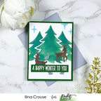 Simon Says Stamp! Picket Fence Studios A WINTER SCENE Stencil sc255*