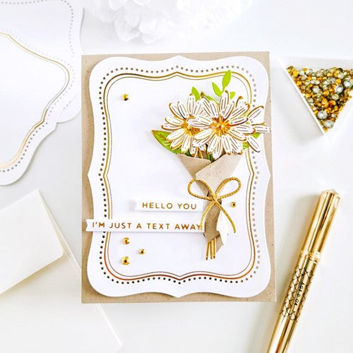 Simon Says Stamp! GLP-288 Spellbinders MINI SINCERE SENTIMENTS Glimmer Hot Foil Plate and Die Set