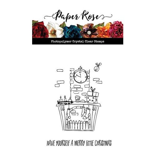 Simon Says Stamp! Paper Rose FESTIVE FIREPLACE Clear Stamp Set 23383*