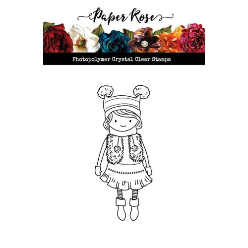 Simon Says Stamp! Paper Rose LITTLE WINTER GIRL Clear Stamp 23359*