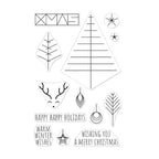Simon Says Stamp! Hero Arts Clear Stamps GRAPHIC LINES HOLIDAY CM561*