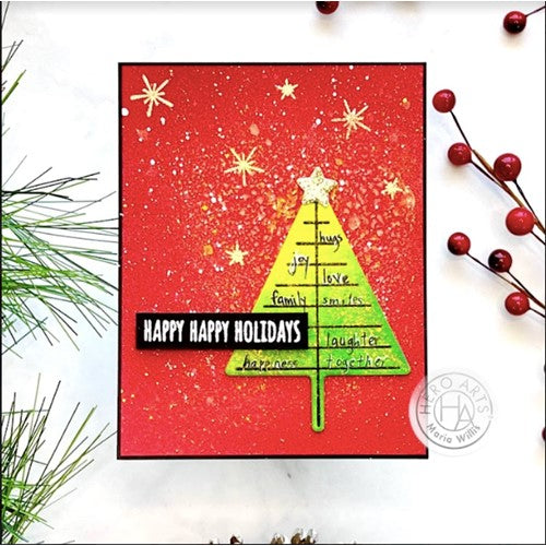 Simon Says Stamp! Hero Arts Clear Stamps GRAPHIC LINES HOLIDAY CM561*