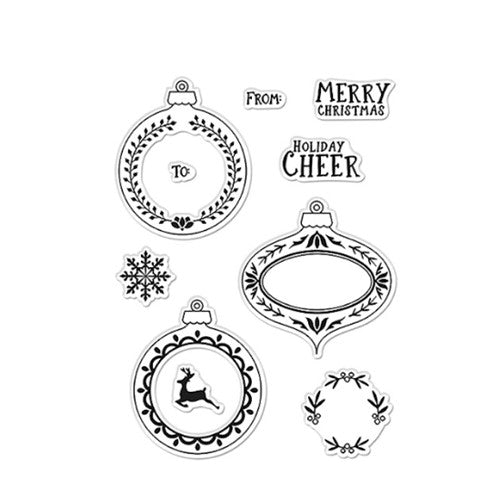 Simon Says Stamp! Hero Arts Clear Stamps HOLIDAY CHEER ORNAMENTS CM529*