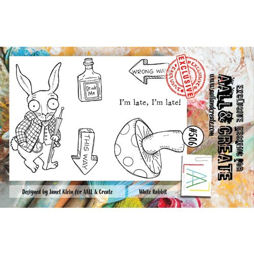 Simon Says Stamp! AALL & Create WHITE RABBIT A7 Clear Stamps aall506