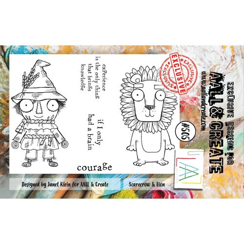 Simon Says Stamp! AALL & Create SCARECROW AND LION A7 Clear Stamps aall505