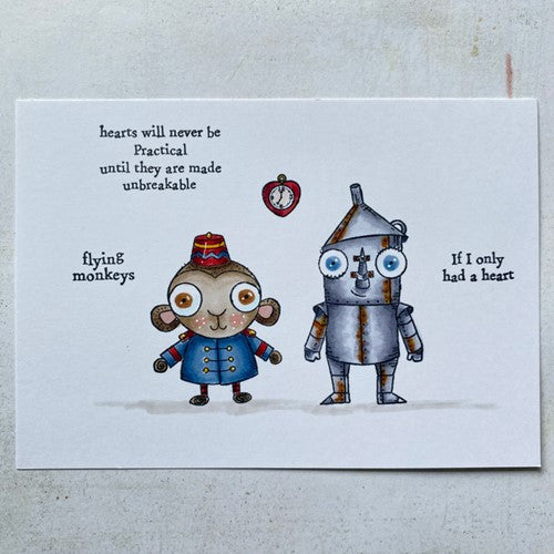 Simon Says Stamp! AALL & Create TIN MAN AND MONKEY A7 Clear Stamps aall503