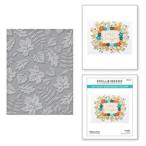 Simon Says Stamp! SES-027 Spellbinders FALLING LEAVES Embossing Folder