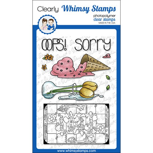 Simon Says Stamp! Whimsy Stamps TIN GAMES OOOPS SORRY Clear Stamps*
