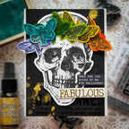 Simon Says Stamp! Tim Holtz Cling Rubber Stamps MOTH STUDY CMS436