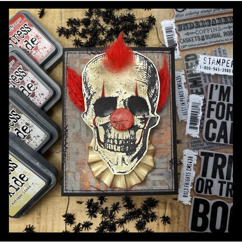 Simon Says Stamp! Tim Holtz Cling Rubber Stamps REST IN PEACE CMS435