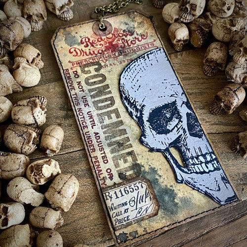 Simon Says Stamp! Tim Holtz Cling Rubber Stamps REST IN PEACE CMS435