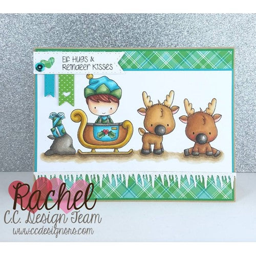 Simon Says Stamp! C.C. Designs SANTA AND FRIENDS Clear Stamp Set ccd0122