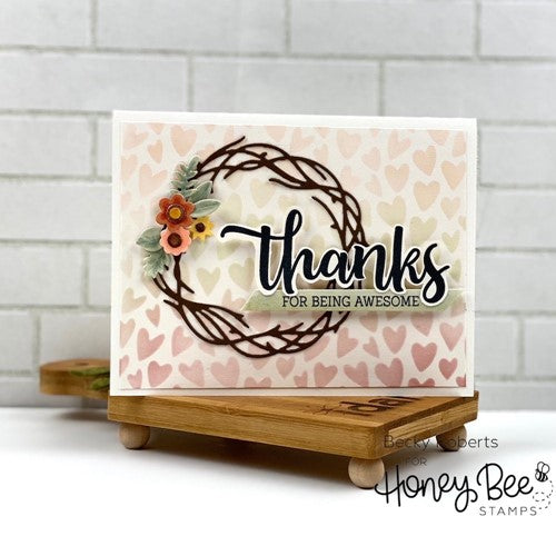 Simon Says Stamp! Honey Bee GRAPEVINE WREATH Dies hbdsgwrth