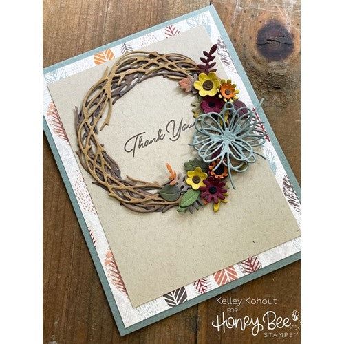 Simon Says Stamp! Honey Bee GRAPEVINE WREATH Dies hbdsgwrth