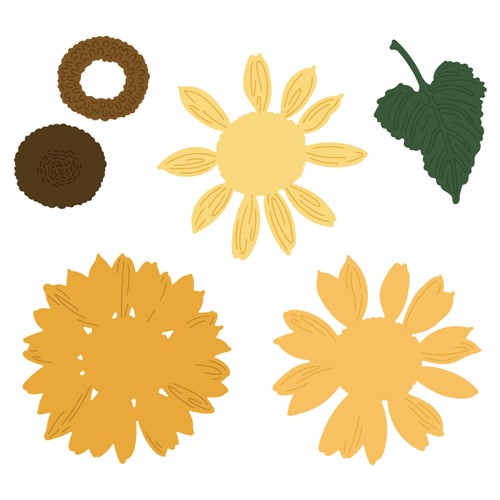 Simon Says Stamp! Honey Bee LOVELY LAYERS SUNFLOWERS Dies hbdsllsfl
