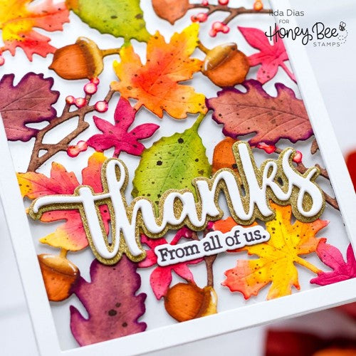 Simon Says Stamp! Honey Bee INSIDE THANKFUL SENTIMENTS Dies hbds364