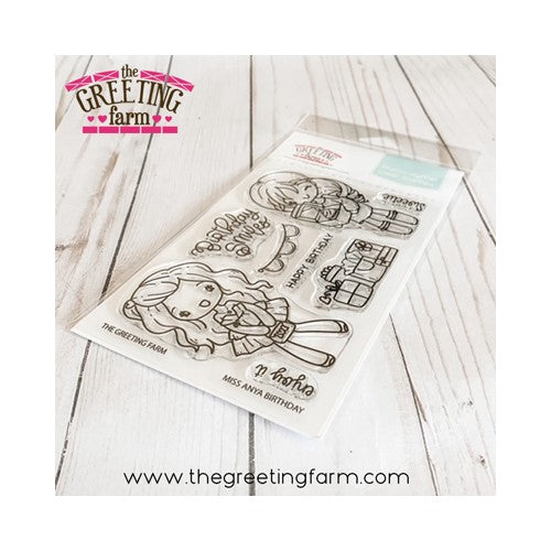 Simon Says Stamp! The Greeting Farm MISS ANYA BIRTHDAY Clear Stamps tgf600