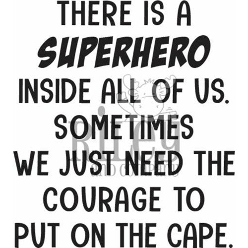 Simon Says Stamp! Riley And Company Funny Bones SUPERHERO Cling Rubber Stamp RWD-935