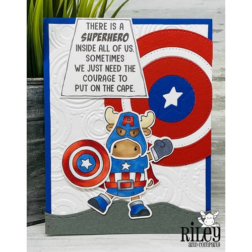 Simon Says Stamp! Riley And Company Funny Bones SUPERHERO Cling Rubber Stamp RWD-935
