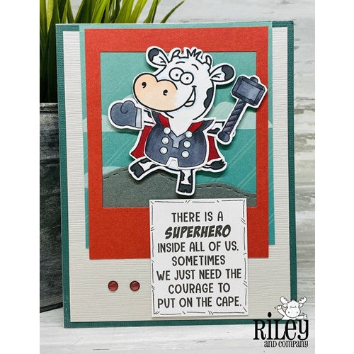 Simon Says Stamp! Riley And Company Funny Bones SUPERHERO Cling Rubber Stamp RWD-935