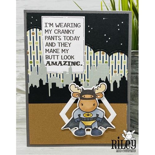 Simon Says Stamp! Riley And Company Funny Bones CRANKY PANTS Cling Rubber Stamp RWD-930