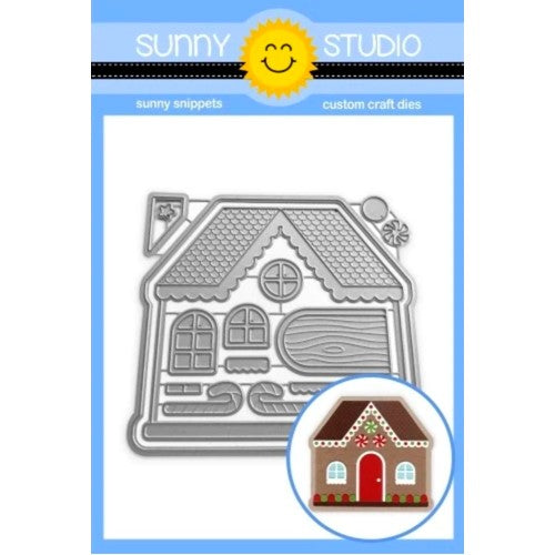 Simon Says Stamp! Sunny Studio GINGERBREAD HOUSE Snippets Dies ssdie-263