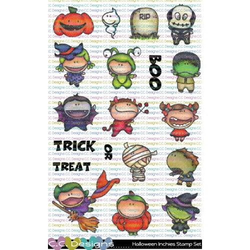 Simon Says Stamp! C.C. Designs HALLOWEEN INCHIES Clear Stamp Set ccd0270