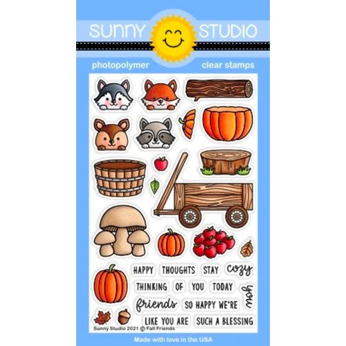 Simon Says Stamp! Sunny Studio FALL FRIENDS Clear Stamps sscl-305