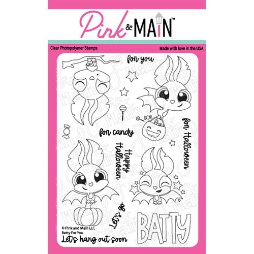 Simon Says Stamp! Pink and Main BATTY FOR YOU Clear Stamps PM0481