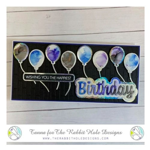 Simon Says Stamp! The Rabbit Hole Designs BIRTHDAY SCRIPTY Clear Stamps TRH-119