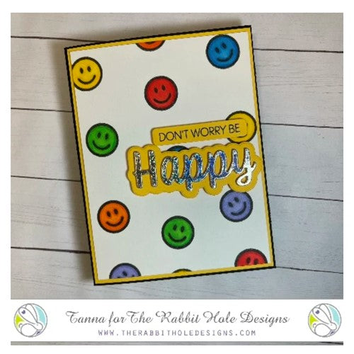 Simon Says Stamp! The Rabbit Hole Designs HAPPY SCRIPTY Clear Stamps TRH-118*
