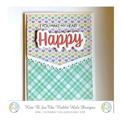 Simon Says Stamp! The Rabbit Hole Designs HAPPY SCRIPTY Clear Stamps TRH-118*