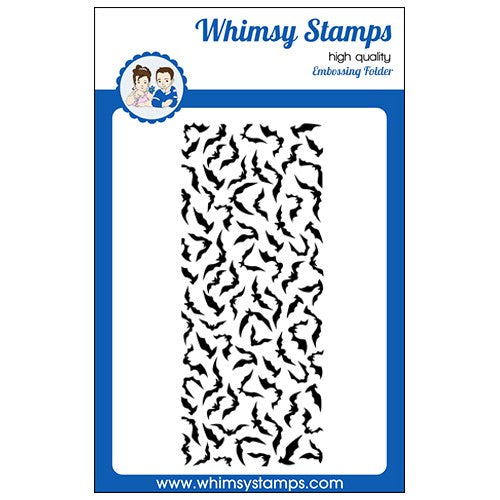 Simon Says Stamp! Whimsy Stamps BATS GALORE Slimline Embossing Folder WSEF05
