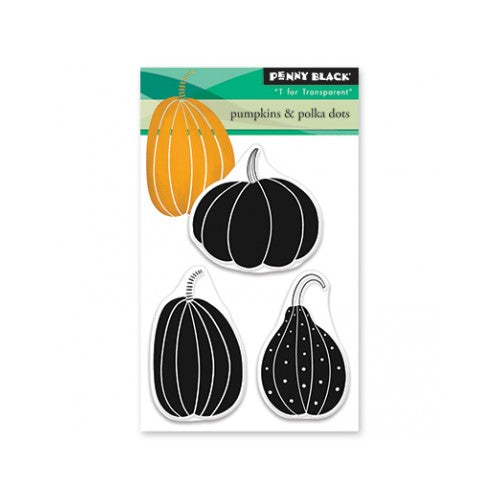 Simon Says Stamp! Penny Black Clear Stamps PUMPKINS AND POLKA DOTS 30-862