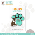 Simon Says Stamp! Simon Says Stamp I LOVE SIMON Enamel Pin st0012