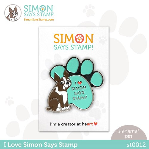 Simon Says Stamp! Simon Says Stamp I LOVE SIMON Enamel Pin st0012