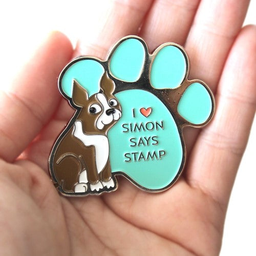 Simon Says Stamp! Simon Says Stamp I LOVE SIMON Enamel Pin st0012