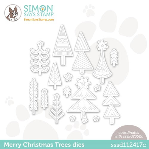 Simon Says Stamp! Simon Says Stamp MERRY CHRISTMAS TREES Wafer Dies sssd112417c